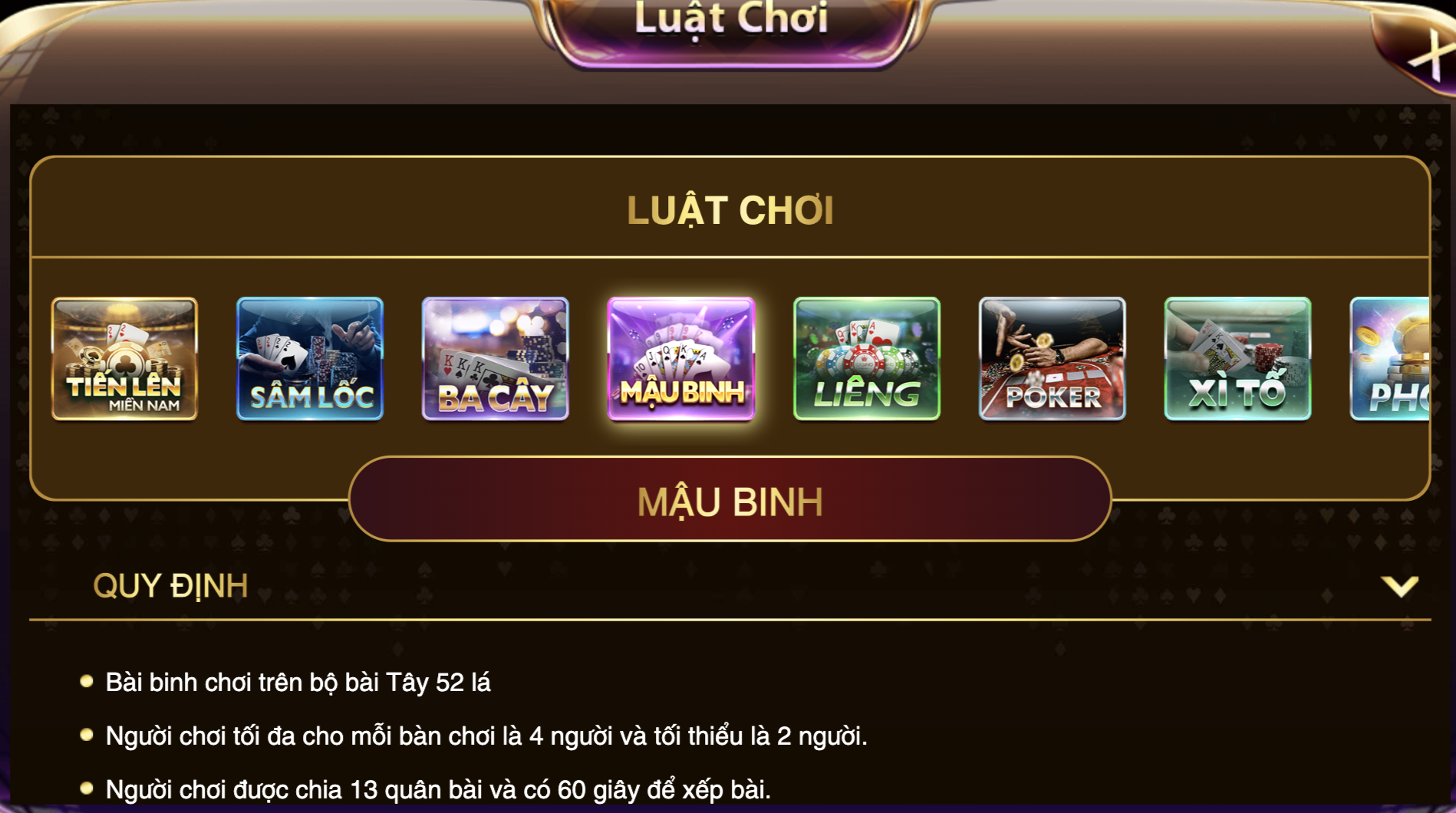 Những bí quyết chiến thắng Mậu Binh đơn giản nhất